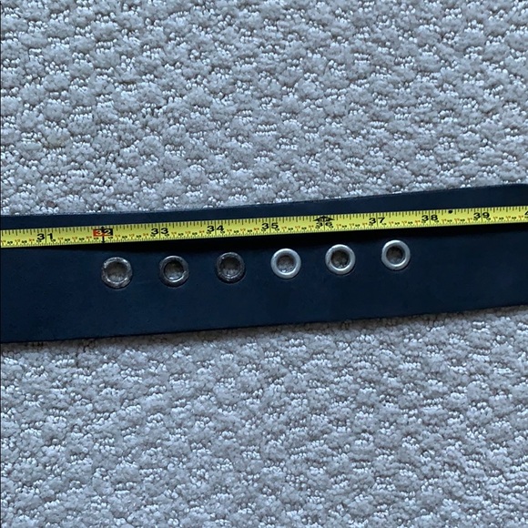 NEW Aldo black leather belt with silver buckle LG - Picture 5 of 6